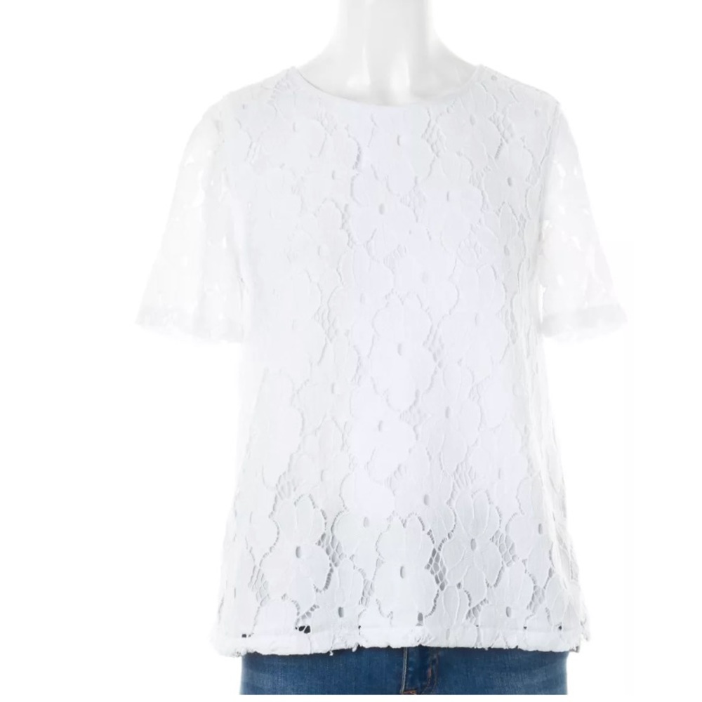 AG ADRIANO GOLDSCHMIED White Floral Top Size XS
